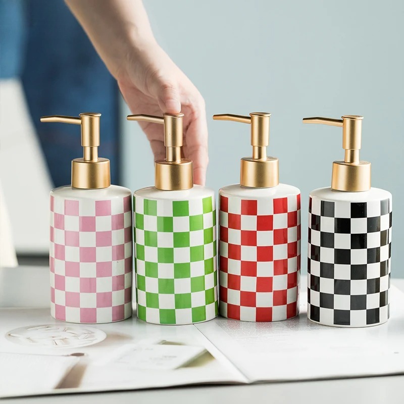 Home Bathroom Pressure Pump - Dispensador de jabón de cerámica creativo,