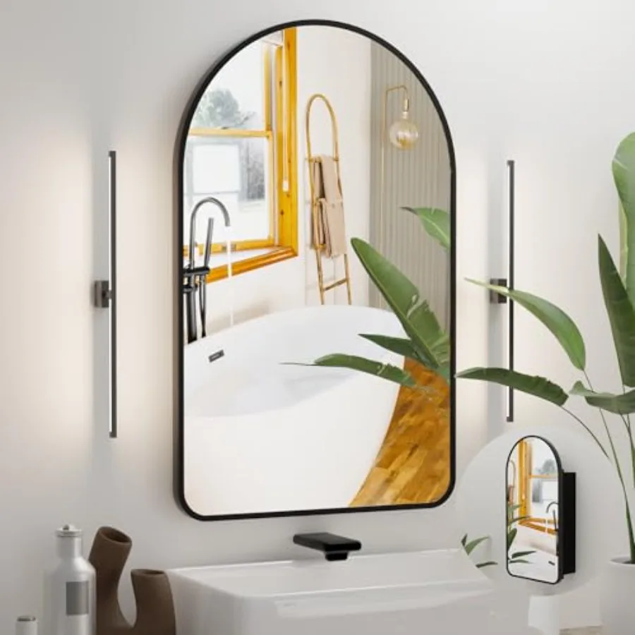 Bathroom Cabinet Mirror - Mueble de baño con espejo curvo,