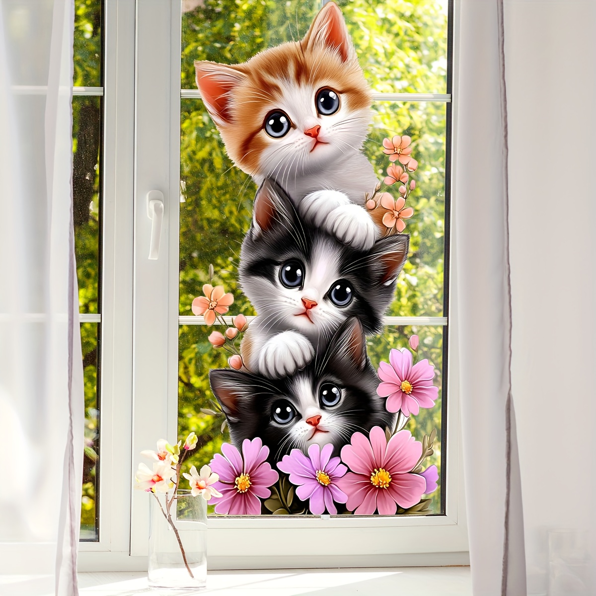 Home One Bathroom - 1 pegatina decorativa para ventana y