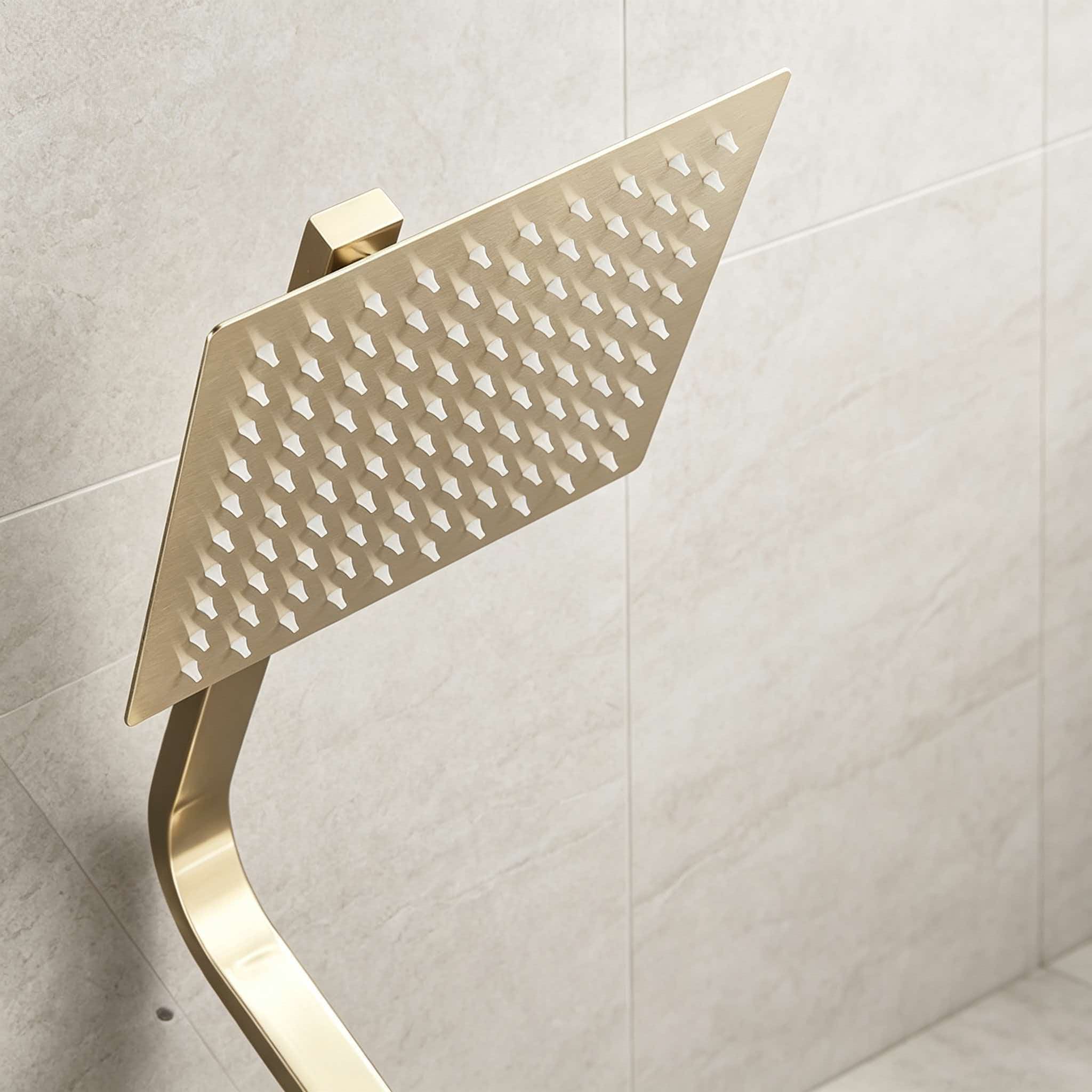 Juego de ducha dorado de acero - Home Bathroom Set reseña y precio
