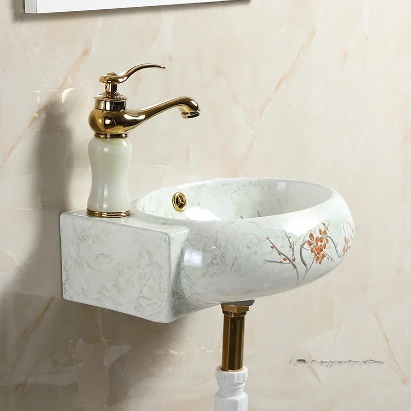 Lavabo de esquina triangular d - Home Bathroom Decor reseña y precio