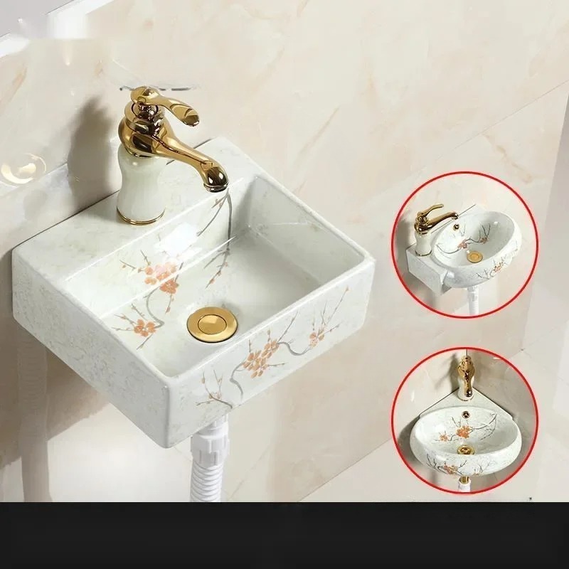 Lavabo de esquina triangular d - Home Bathroom Decor reseña y precio