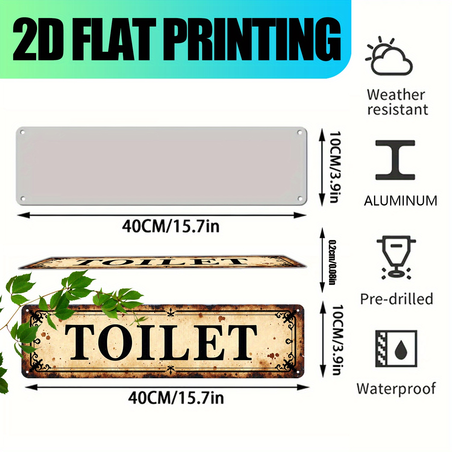 Letrero artístico de pared de  - Home Bathroom Decor reseña y precio