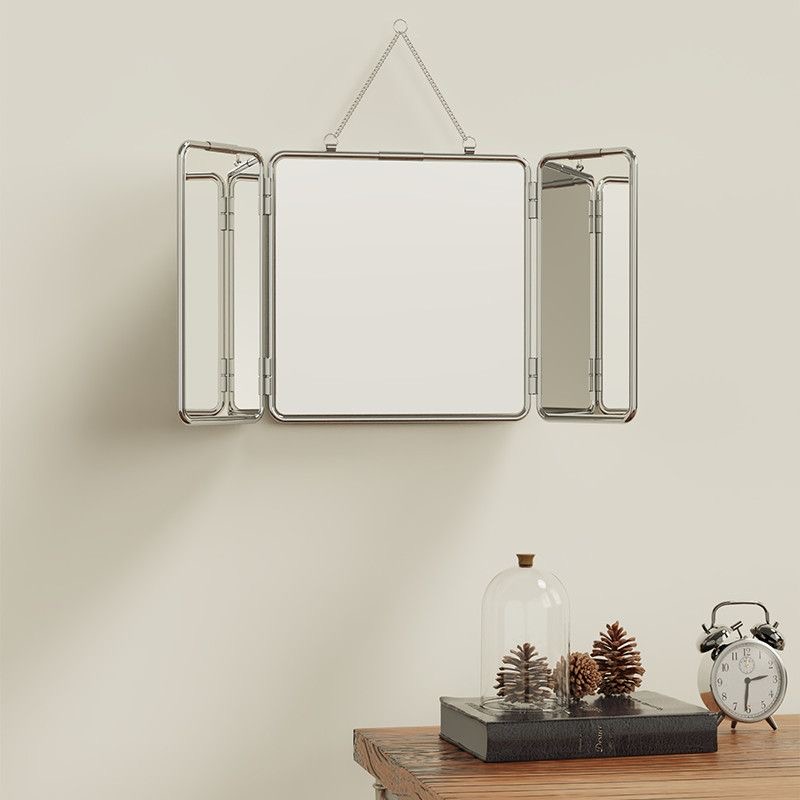 Espejo cuadrado de tres pliegu - Home Bathroom Mirror reseña y precio