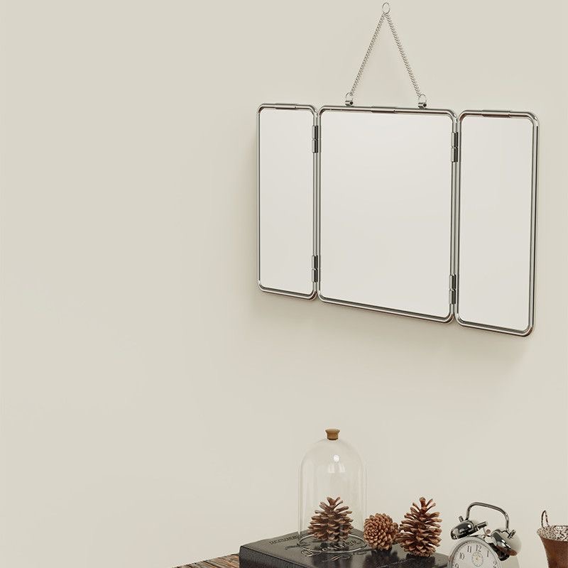 Espejo cuadrado de tres pliegu - Home Bathroom Mirror reseña y precio
