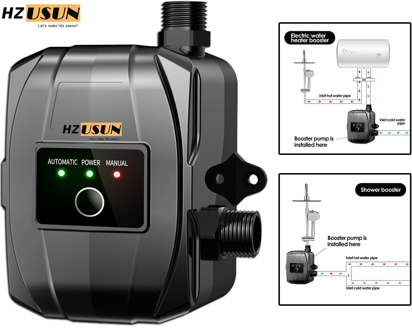 Bomba de Recirculación de Agua - Home Bathroom Pressure Pump reseña y precio