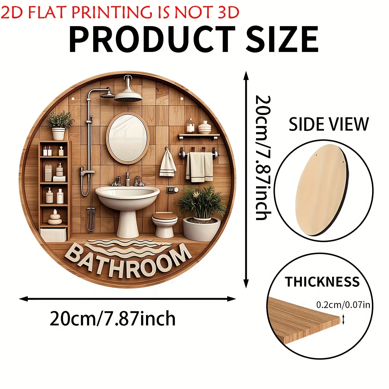 Un cartel decorativo de madera - Home One Bathroom reseña y precio