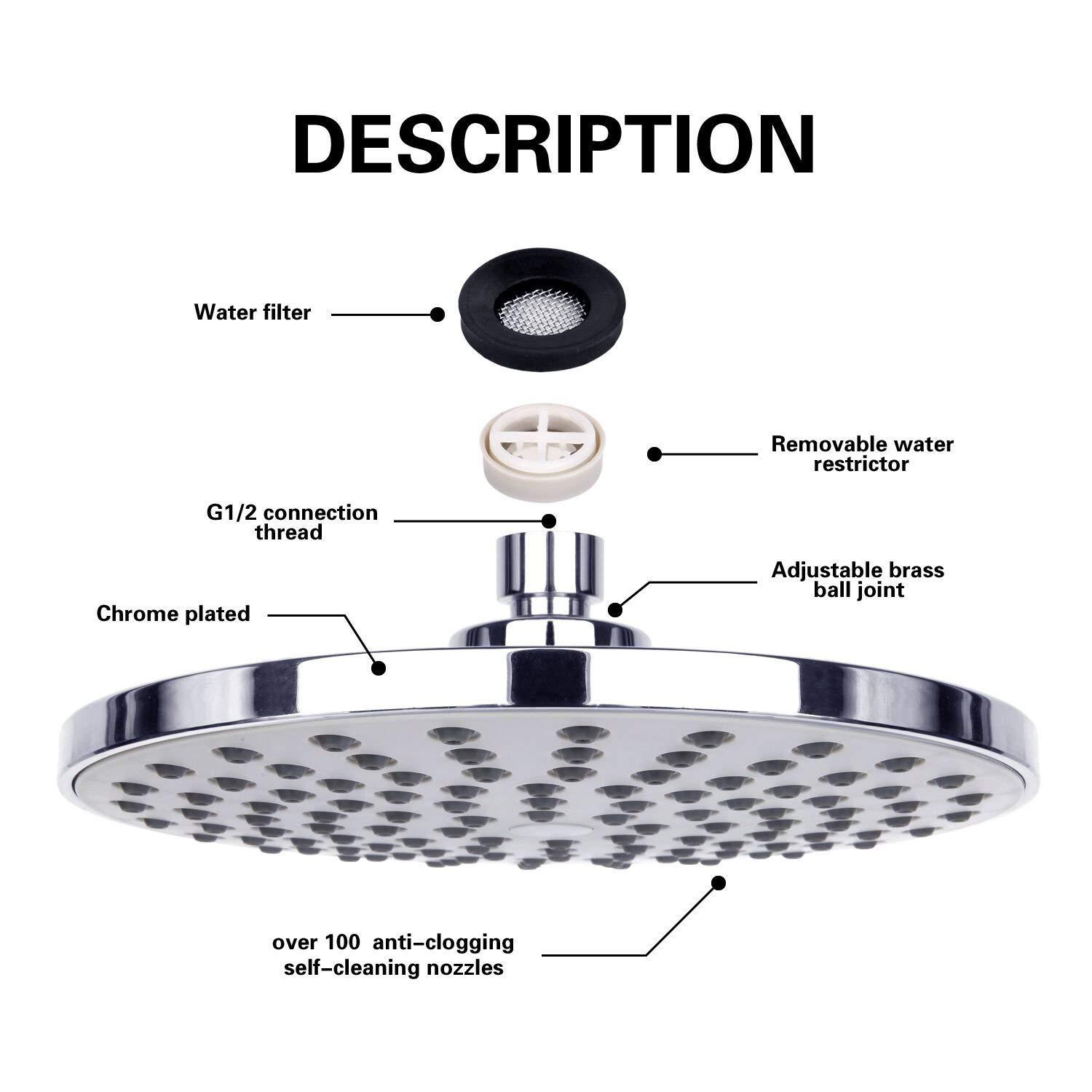 Cabezal de Ducha de Lluvia con - Home Office Bathroom reseña y precio